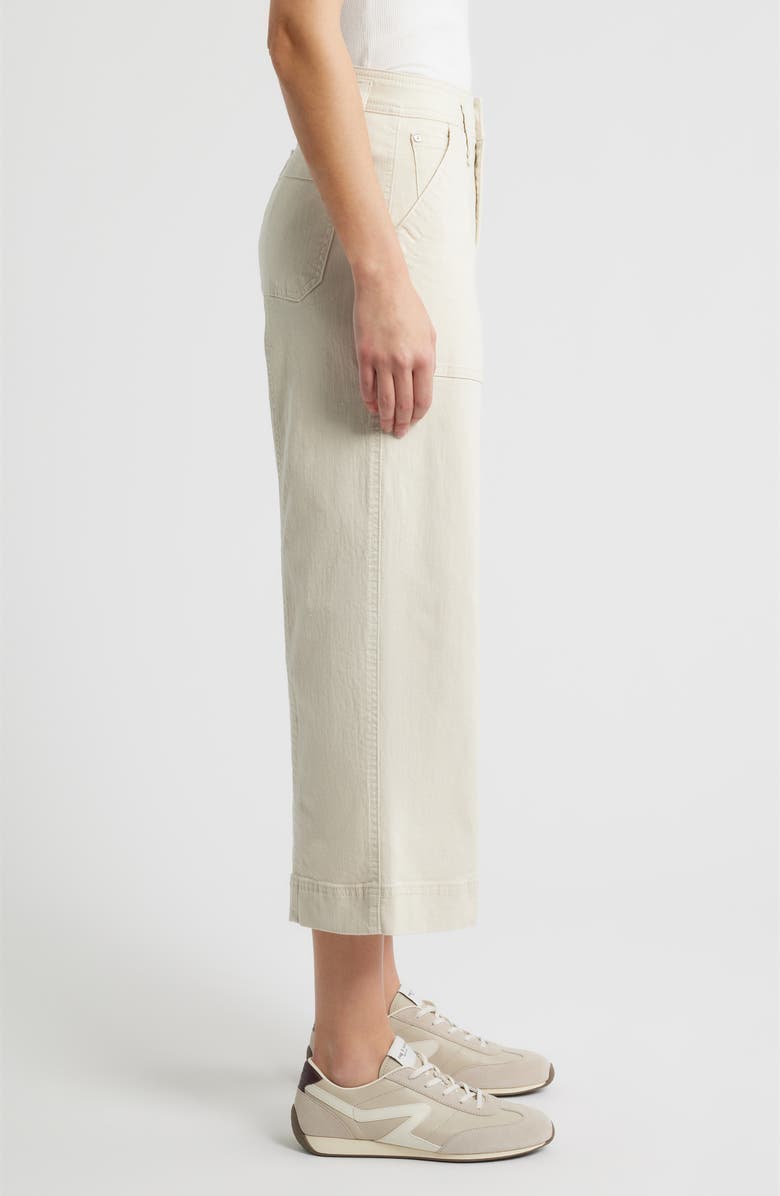 Wit & Wisdom Skyrise Crop Wide Leg Utility Pants, Alternate, color, Blanched Almond
