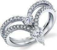 SHAY Diamond Stacked Chevron Pinky Ring