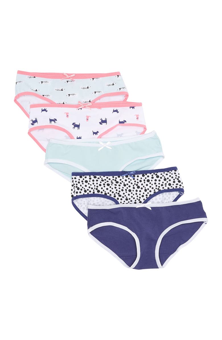 NORDSTROM RACK Kids' Hipster Cut Panties - Pack of 5, Main, color,