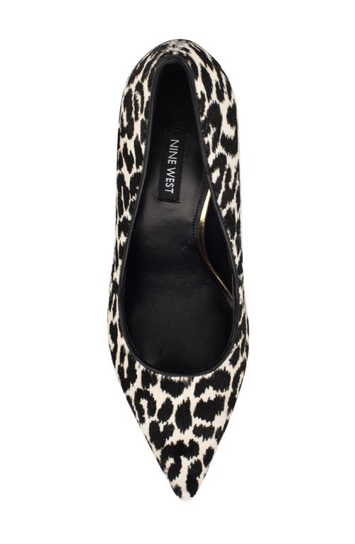 Nine West Fresh Genuine Calf Hair Pointed Toe Pump In Black