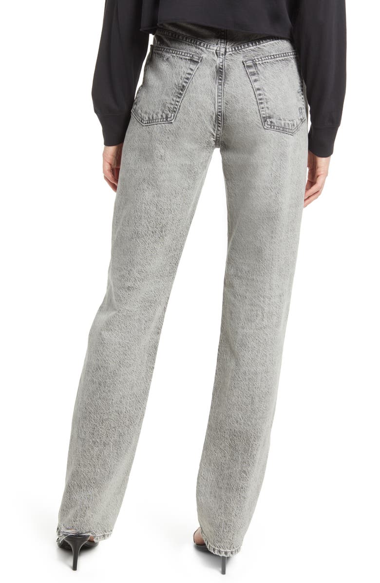 AG Ezzra Ripped High Waist Relaxed Straight Leg Jeans, Alternate, color,