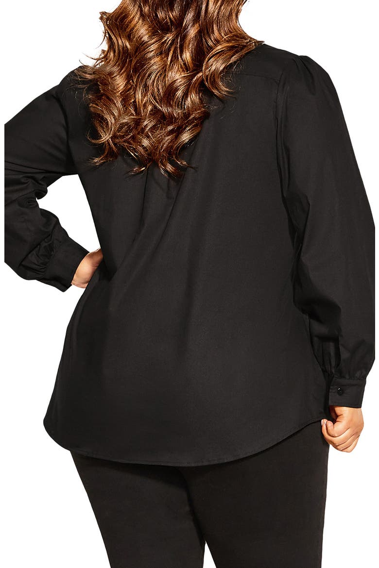 Clean Look Long Sleeve Cotton Button-Up Shirt, Alternate, color, BLACK