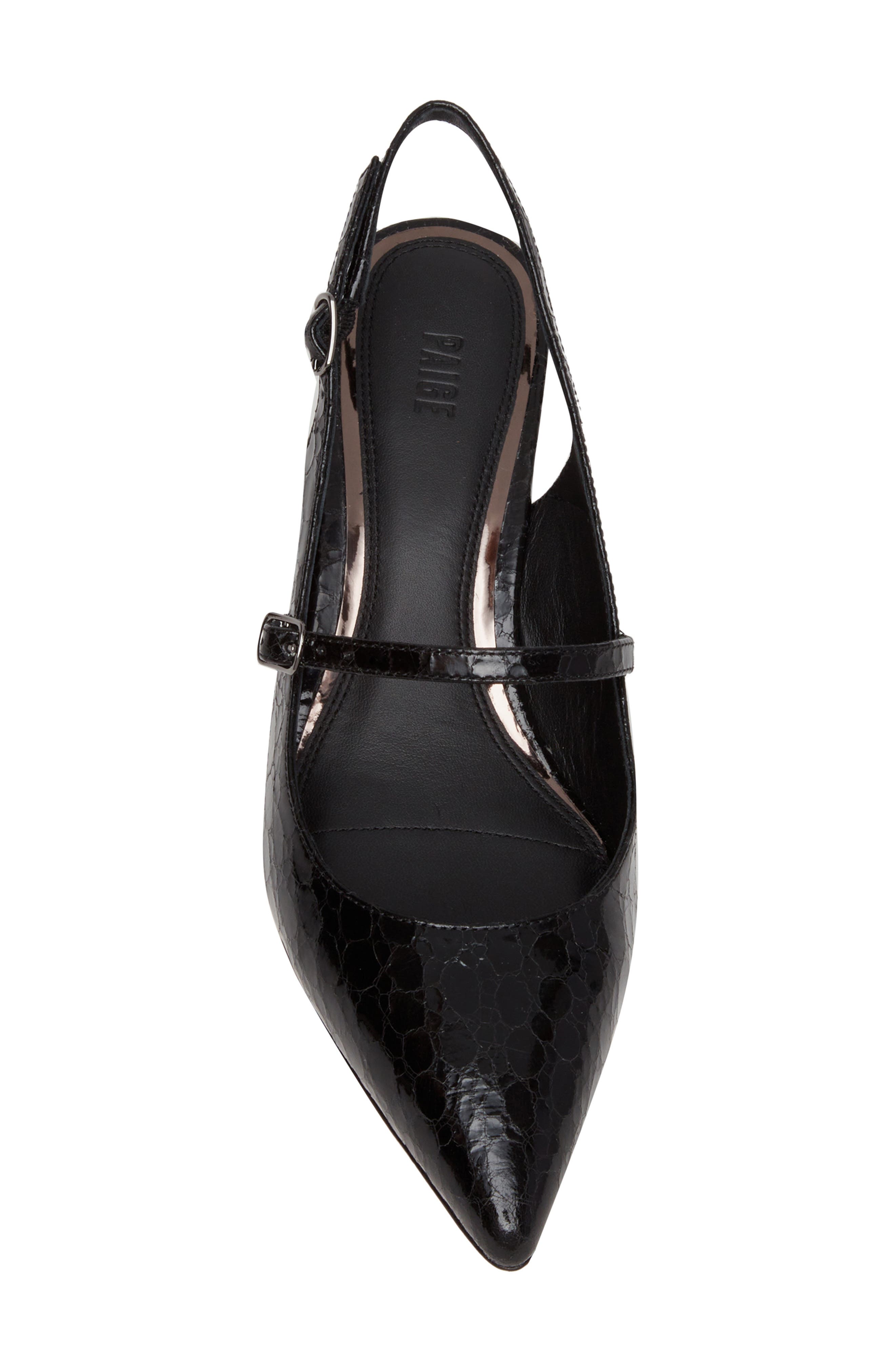 PAIGE Maggy Slingback Pointed Toe Pump, Alternate, color, Black
