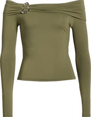 PacSun Lannie Hardware Off the Shoulder Top