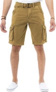 XRAY Belted Cotton Twill Cargo Shorts