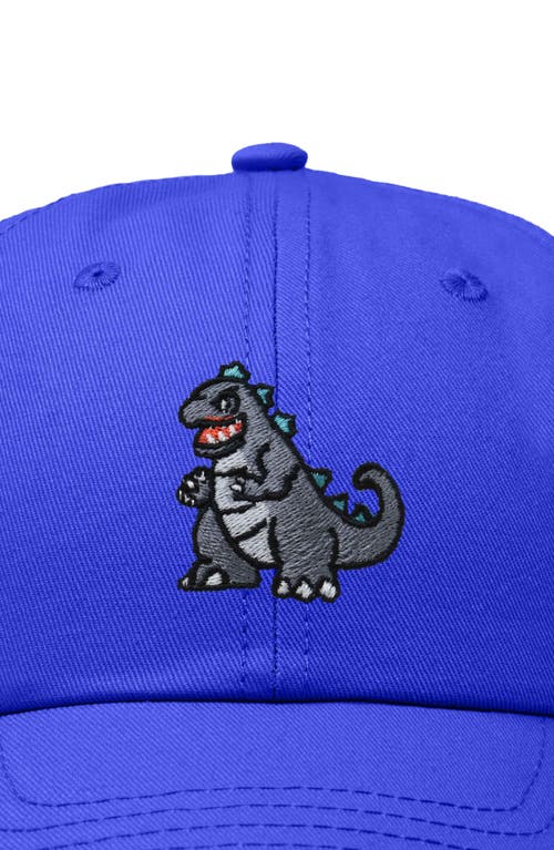 Dalix Giant Lizard Embroidered Dad Hat In Royal Blue