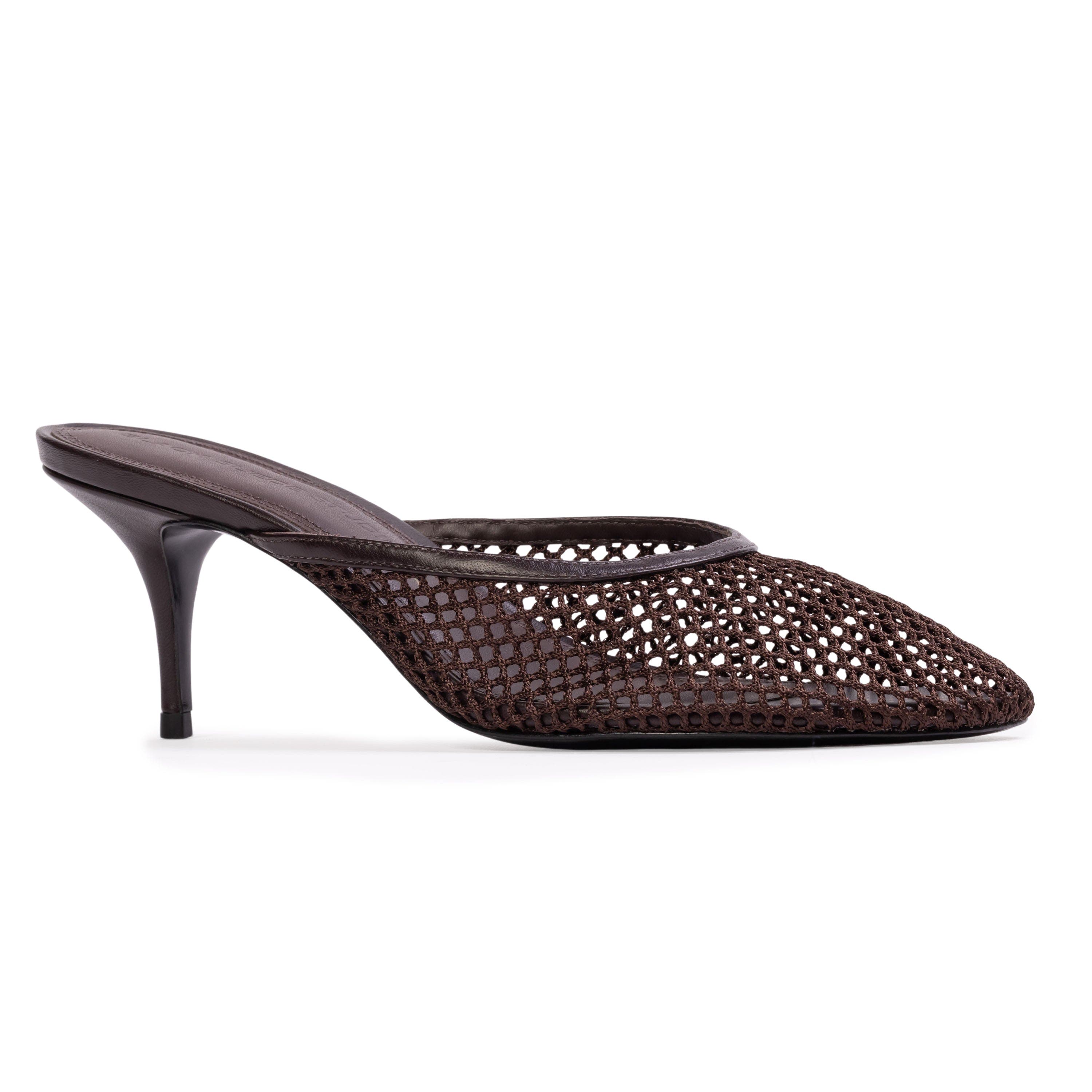 BLACK SUEDE STUDIO Giuly 65 Mule, Alternate, color, Black Coffee Leather