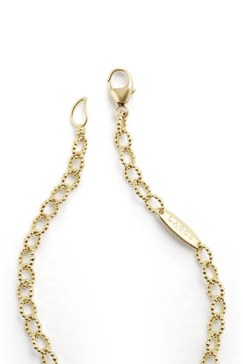 Signature Caviar Link Bracelet, Alternate, color, GOLD
