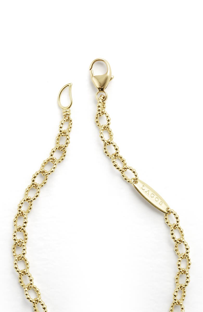 LAGOS Signature Caviar Link Bracelet, Alternate, color, Gold
