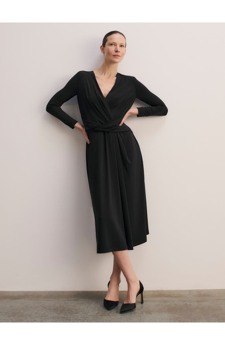 The Fold Auletta Jersey Dress, Main, color, Black