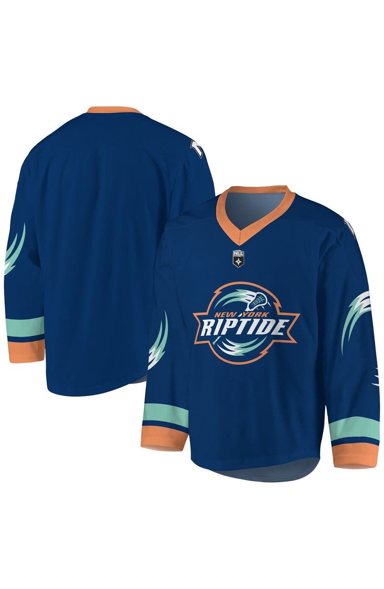 ADPRO Sports Men's Navy/Orange New York Riptide Replica Jersey, Main, color, Navy
