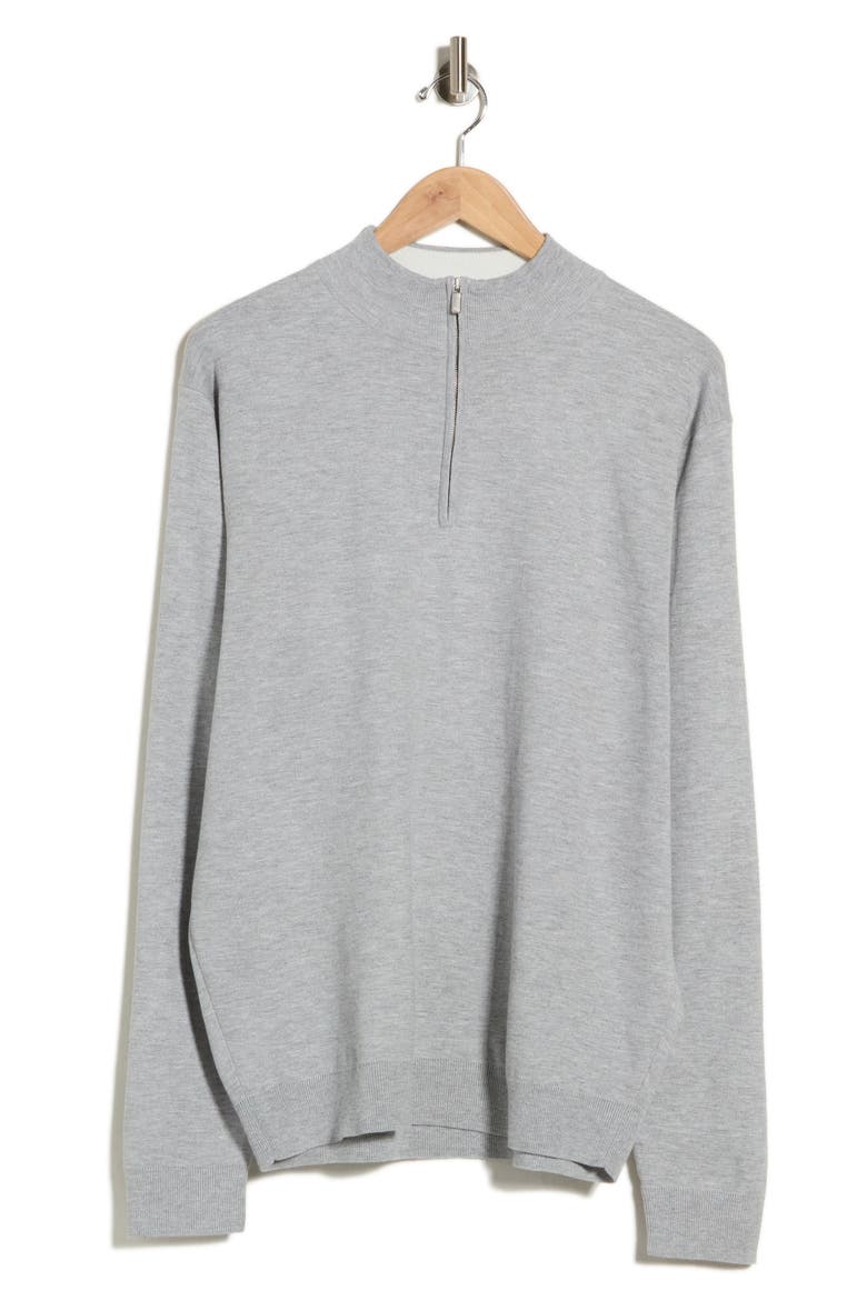 Coolspun Quarter Zip Pullover, Alternate, color, BRITISH GREY