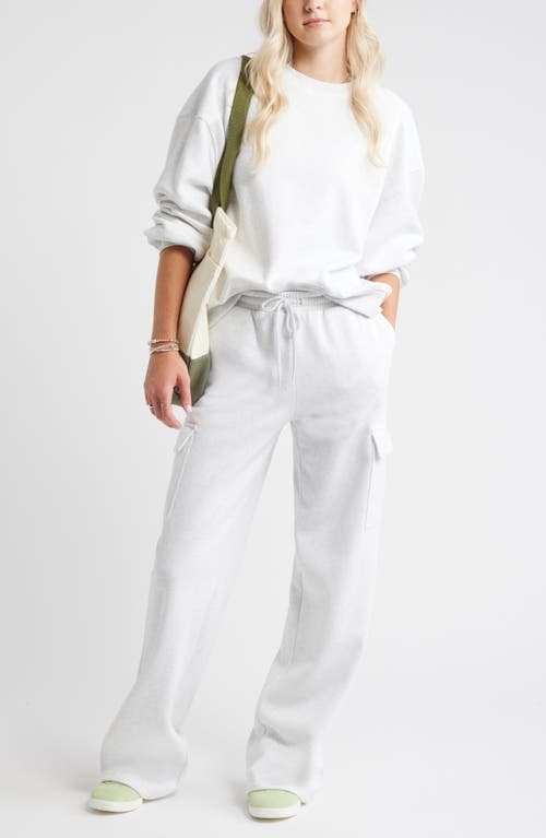 Bp. Relaxed Cotton Blend Sweatshirt In White