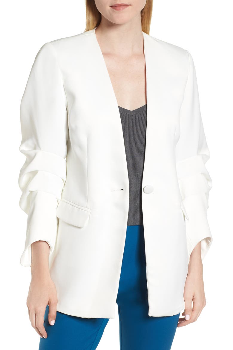 Plaza Blazer, Main, color, WHITE