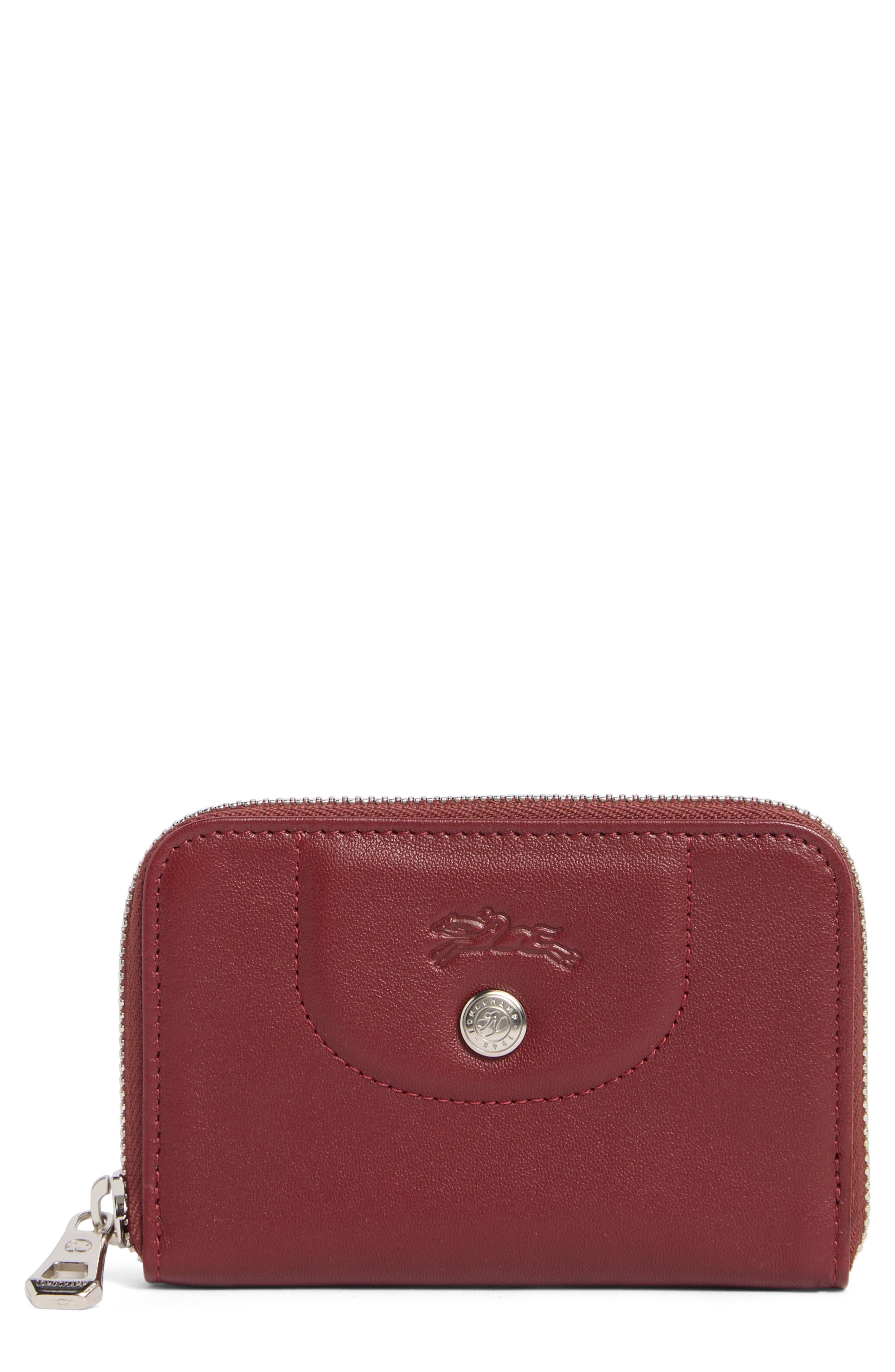 Longchamp Le Pliage Leather Coin Purse