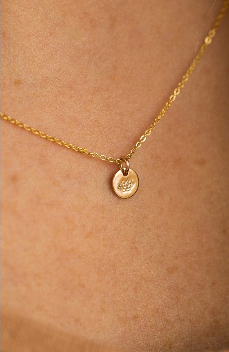 MADE BY MARY July Birth Flower Necklace, Alternate, color, Silver