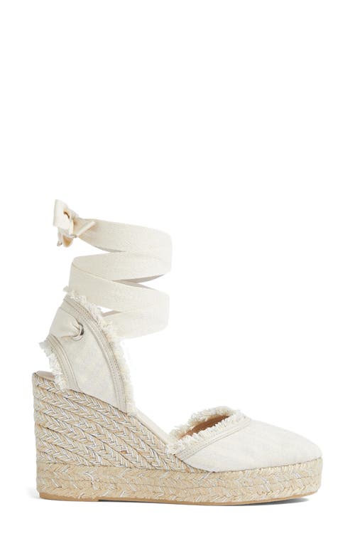 Lk Bennett Sofia Espadrille Wedge Sandal In Ecru