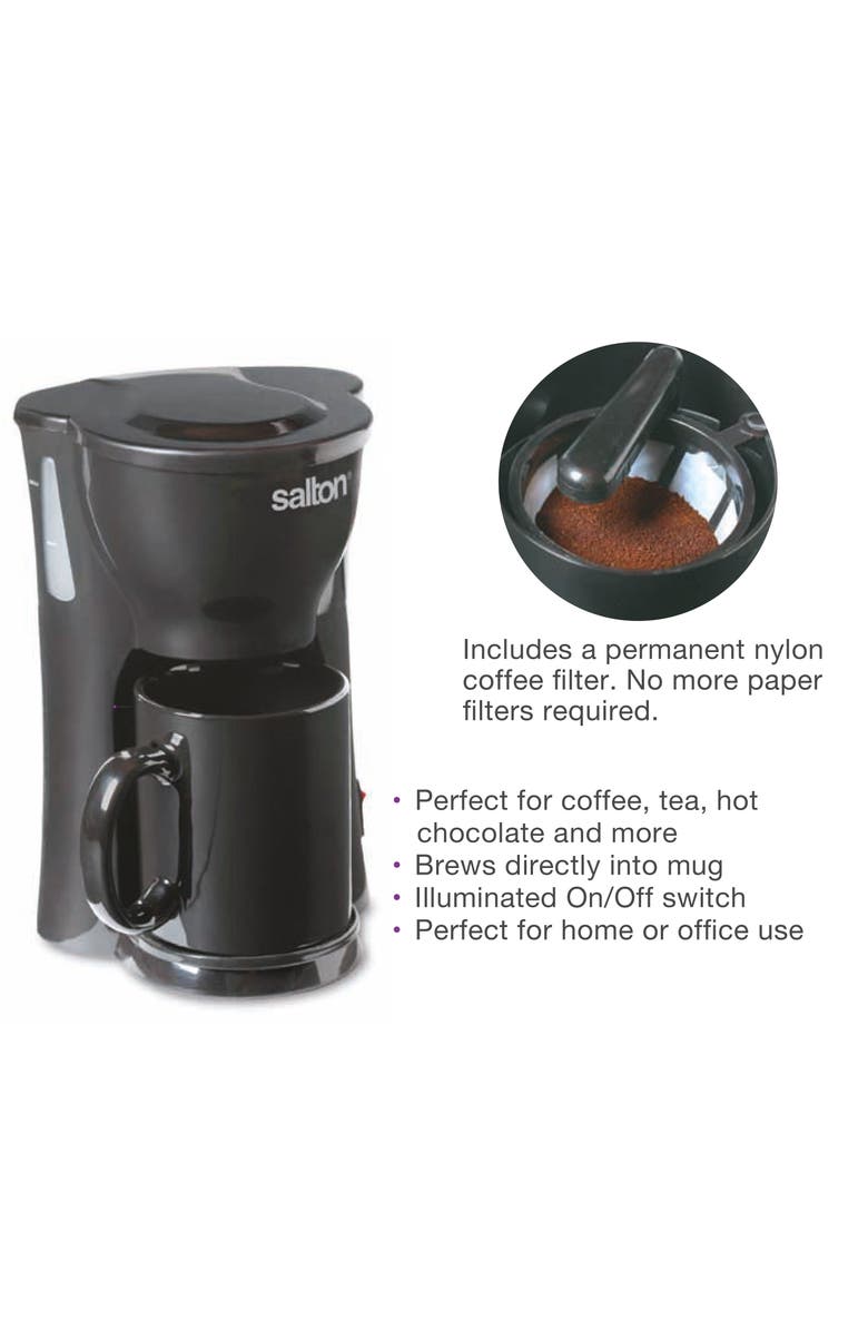 Salton Mini Compact Drip Coffee Maker, Alternate, color, 