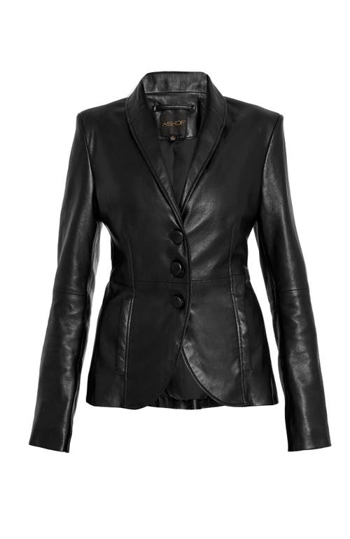 As By Df Denise Recycled Tailored Leather Blazer In Black