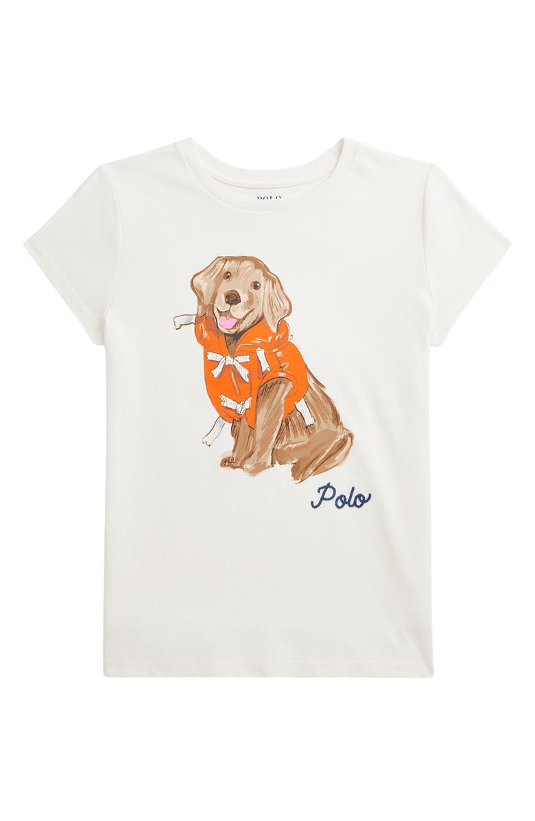 Polo Ralph Lauren Kids' Seagoing Pup Cotton Graphic T-Shirt, Main, color, 