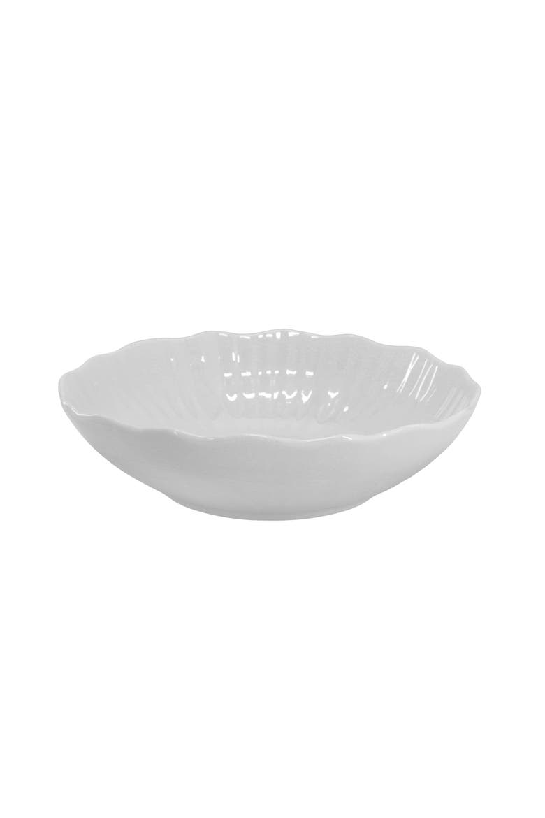 Millie 16 Piece Double Bowl Porcelain Dinnerware Set, Alternate, color, White