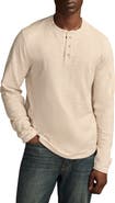 Lucky Brand Slubbed Heather Cotton Henley