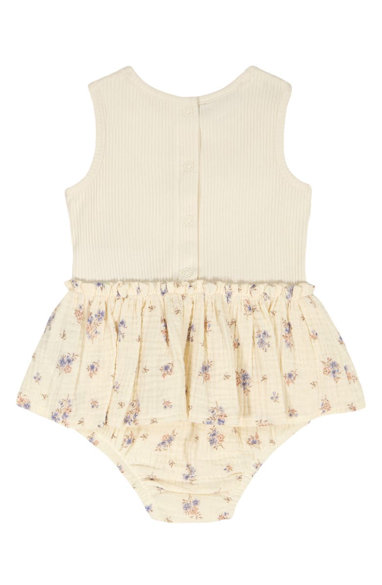 Calvin Klein Floral Skirted Bodysuit & Headband Set, Alternate, color, 