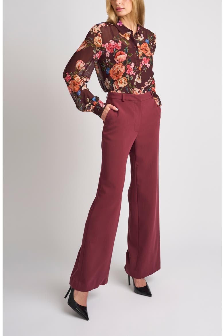 Carina Wide Leg Pants, Alternate, color, TAWNY PORT
