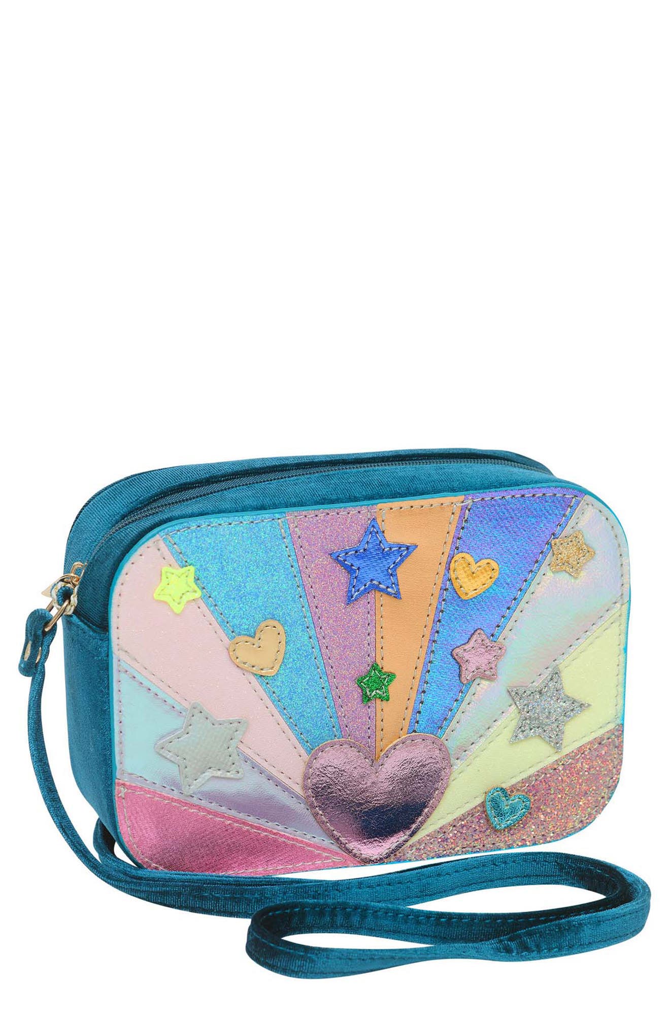 Kids' Heartburst Crossbody Bag, Main, color, BRIGHT BLUE