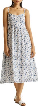 Reistor Strappy Gathered Midi Dress