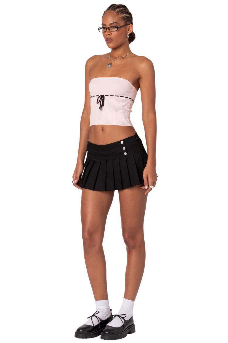 Elise Drawstring Tube Top Sweater, Alternate, color, PINK