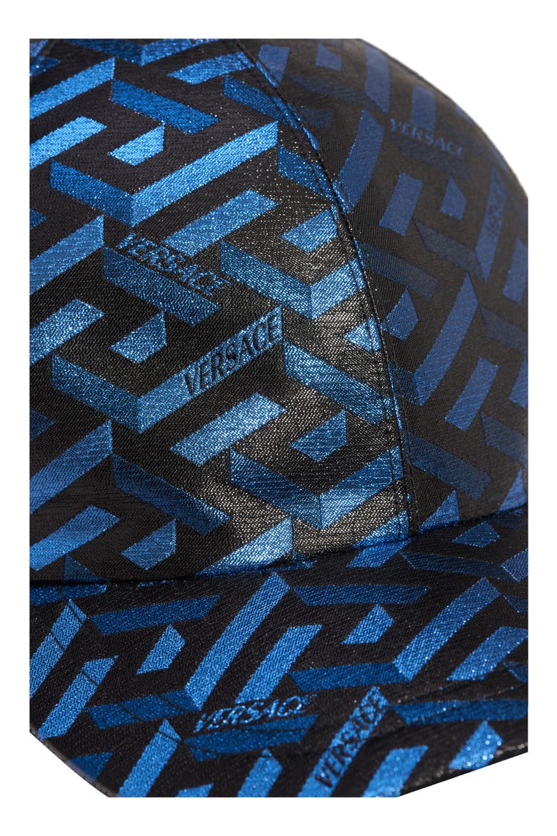 3D Greek Key Logo Baseball Cap, Alternate, color, NAVY BLUE BLACK