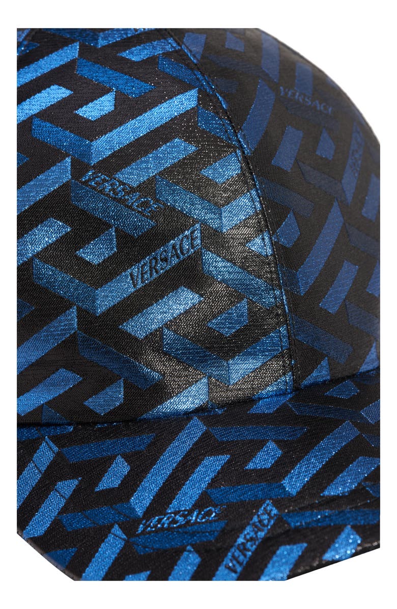 Versace 3D Greek Key Logo Baseball Cap, Alternate, color,