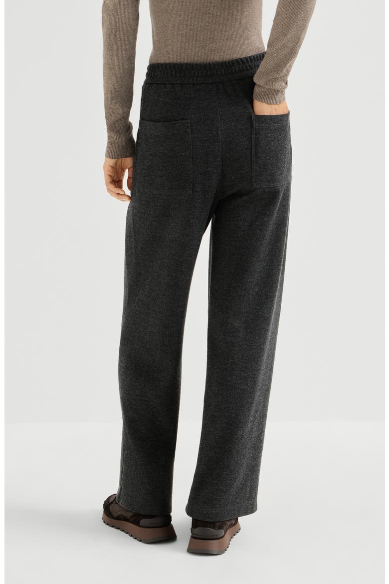 Cashmere interlock track trousers, Alternate, color, Anthracite