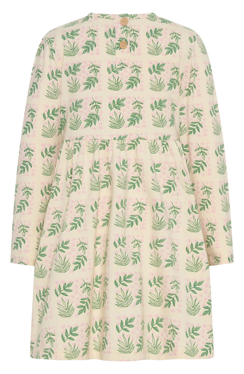 TINY TRIBE Kids' Flower Garden Long Sleeve Cotton Jersey Dress, Alternate, color, Cream