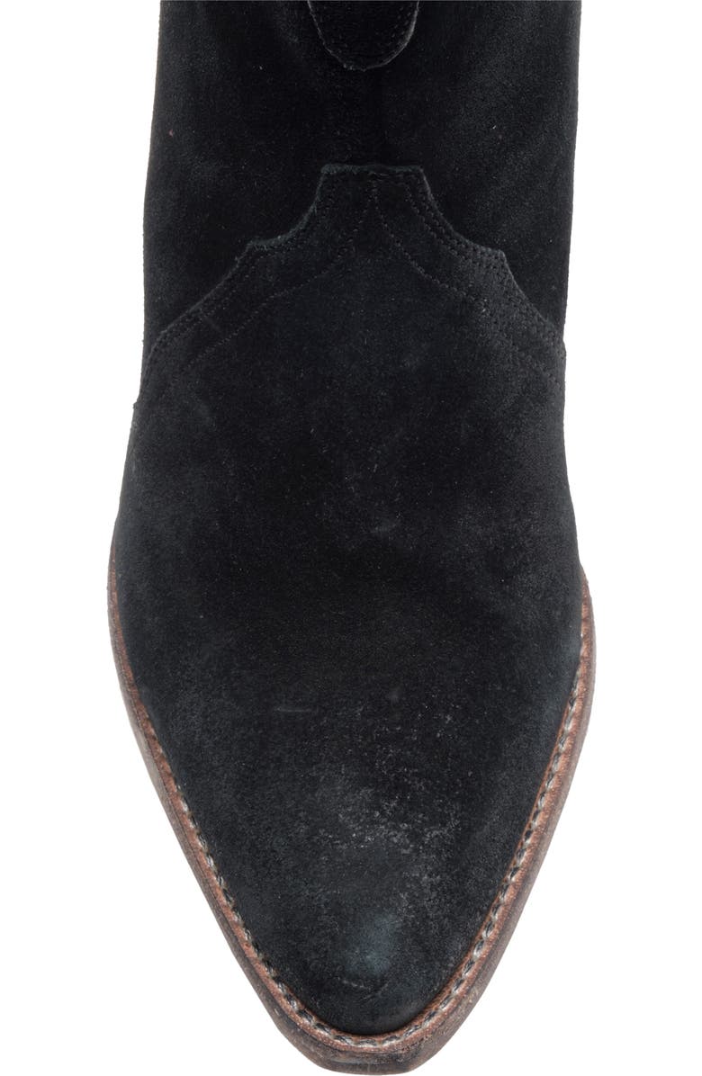 Free People New Frontier Western Bootie, Alternate, color, Black Suede