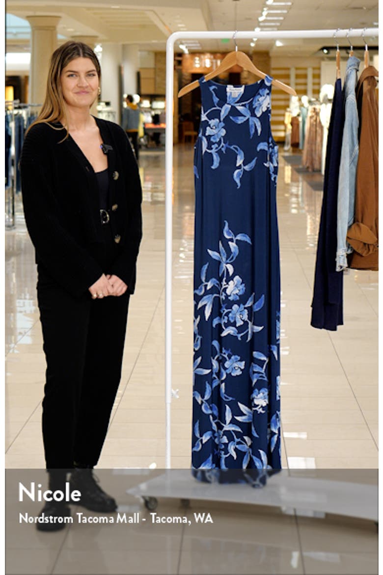 Underwater Garden Print Sleeveless Maxi video