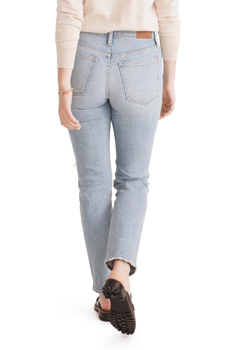 The Perfect High Waist Ripped Jeans, Alternate, color, CARDINE WASH