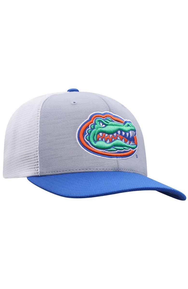 TOP OF THE WORLD Men's Top of the World  Heather Gray Florida Gators Stamp Three-Tone Flex Hat, Alternate, color, 