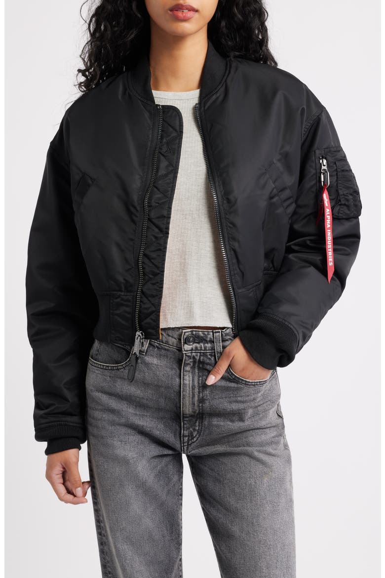 MA-1 Crop Flight Jacket (Women) | Nordstrom