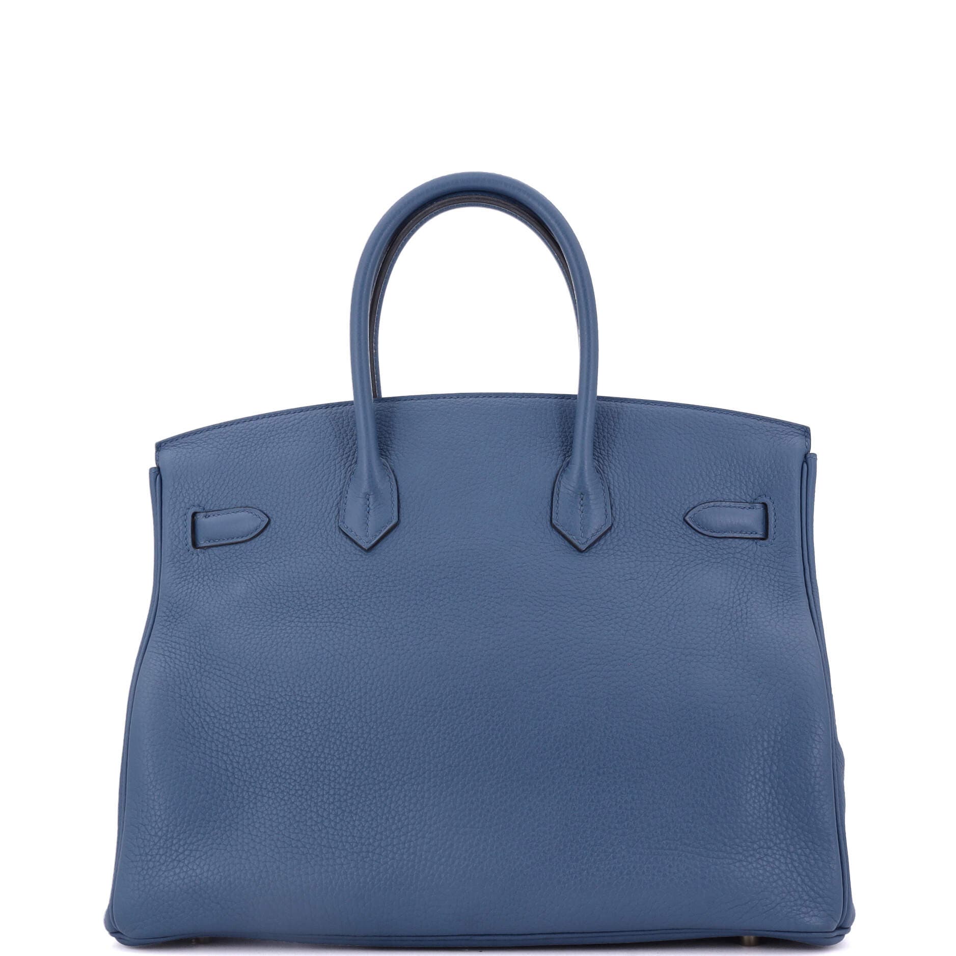 Pre-Owned Hermes Birkin Handbag Blue Clemence with Gold Hardware 35, Alternate, color, 