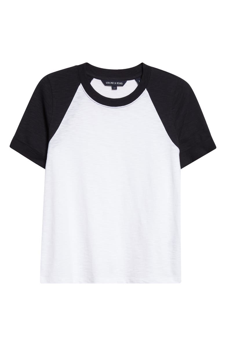 Veronica Beard Mason Cotton Baseball T-Shirt, Alternate, color, White Navy