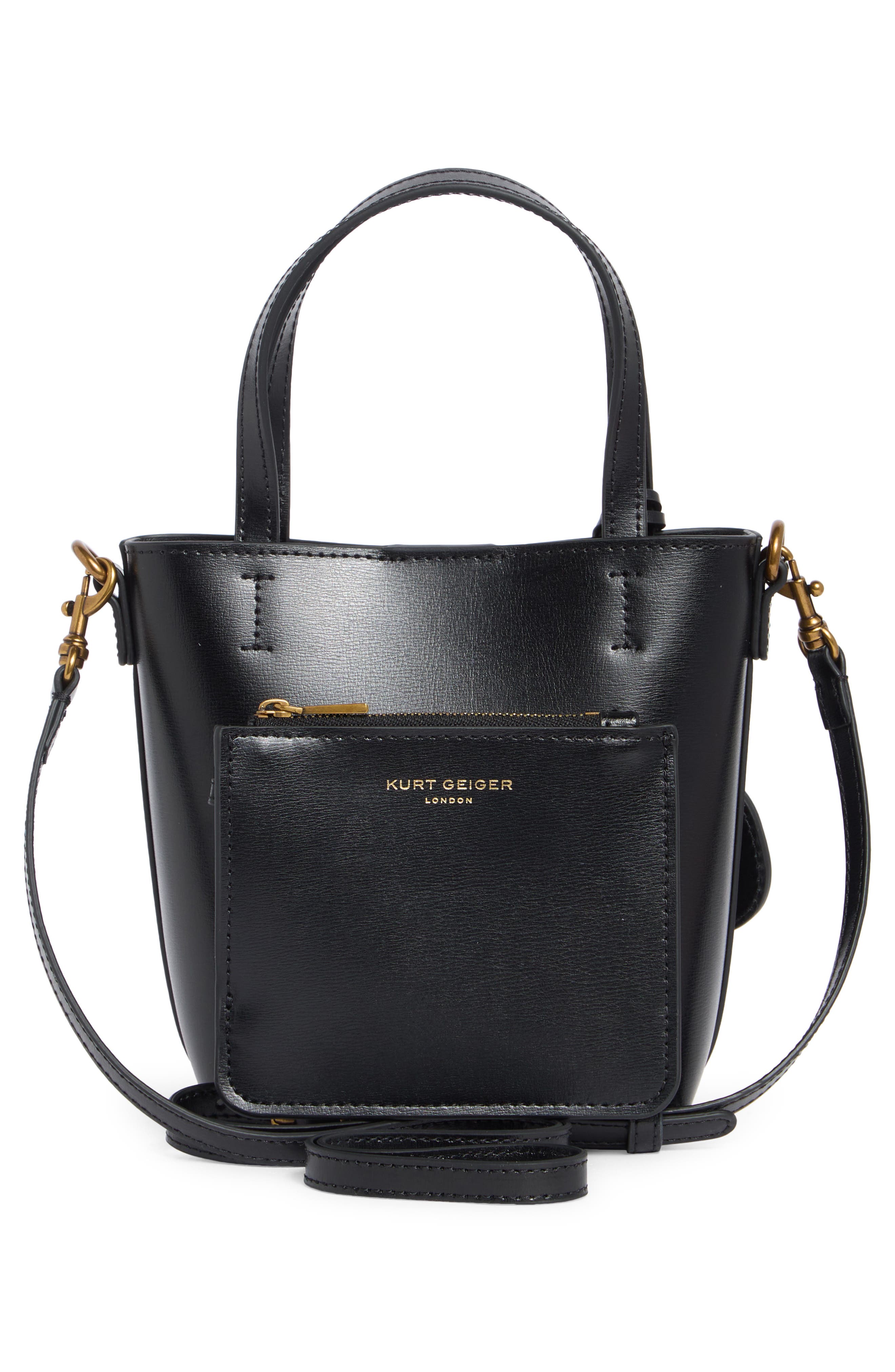 Kurt Geiger London Chelsea Small Shopper Tote Bag with Pouch, Alternate, color, Black