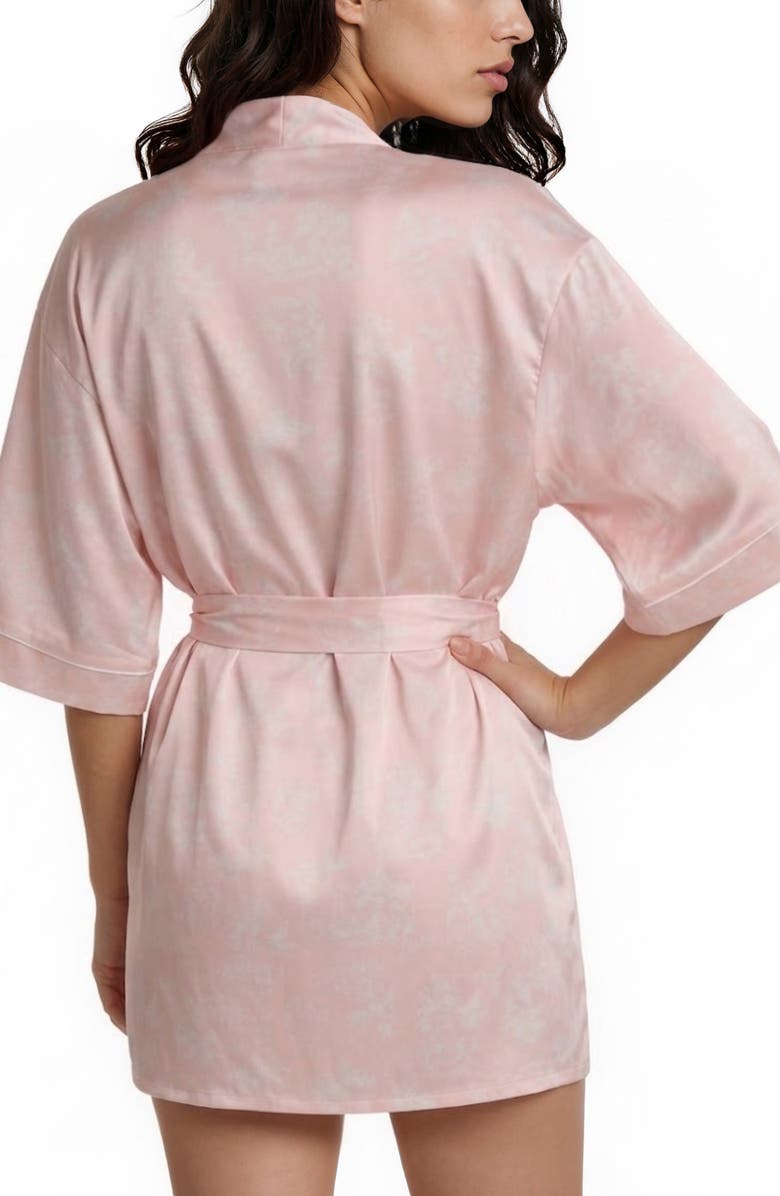 Flora Nikrooz Martha Short Pajamas & Robe Set, Alternate, color, Pink