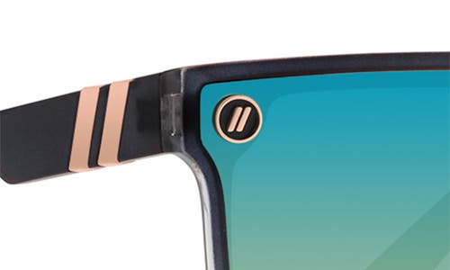 Blenders Eyewear Sci-fi Dx 148mm Polarized Flat Top Sunglasses In Blue