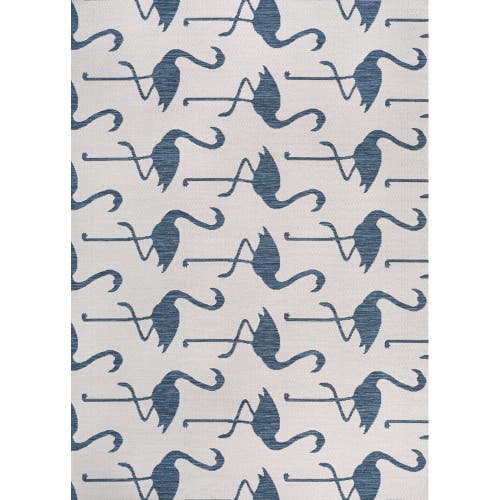 Jonathan Y Liana Casual Coastal Flamingos Two-tone Indoor/outdoor Area Rug