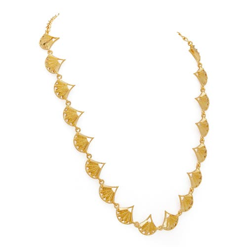 Dhwani Bansal Pankha Necklace In Gold