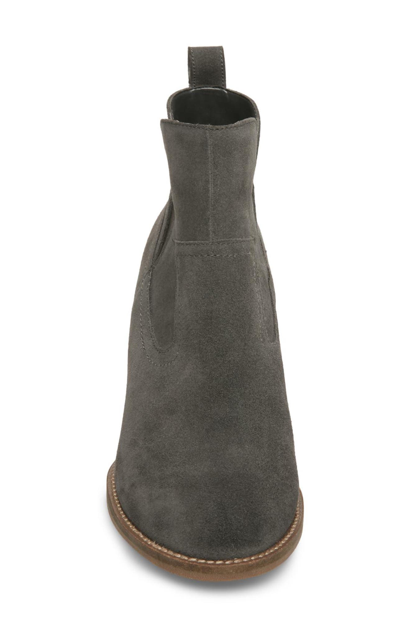 Blondo Irving Waterproof Wedge Bootie, Alternate, color, Dark Grey Suede