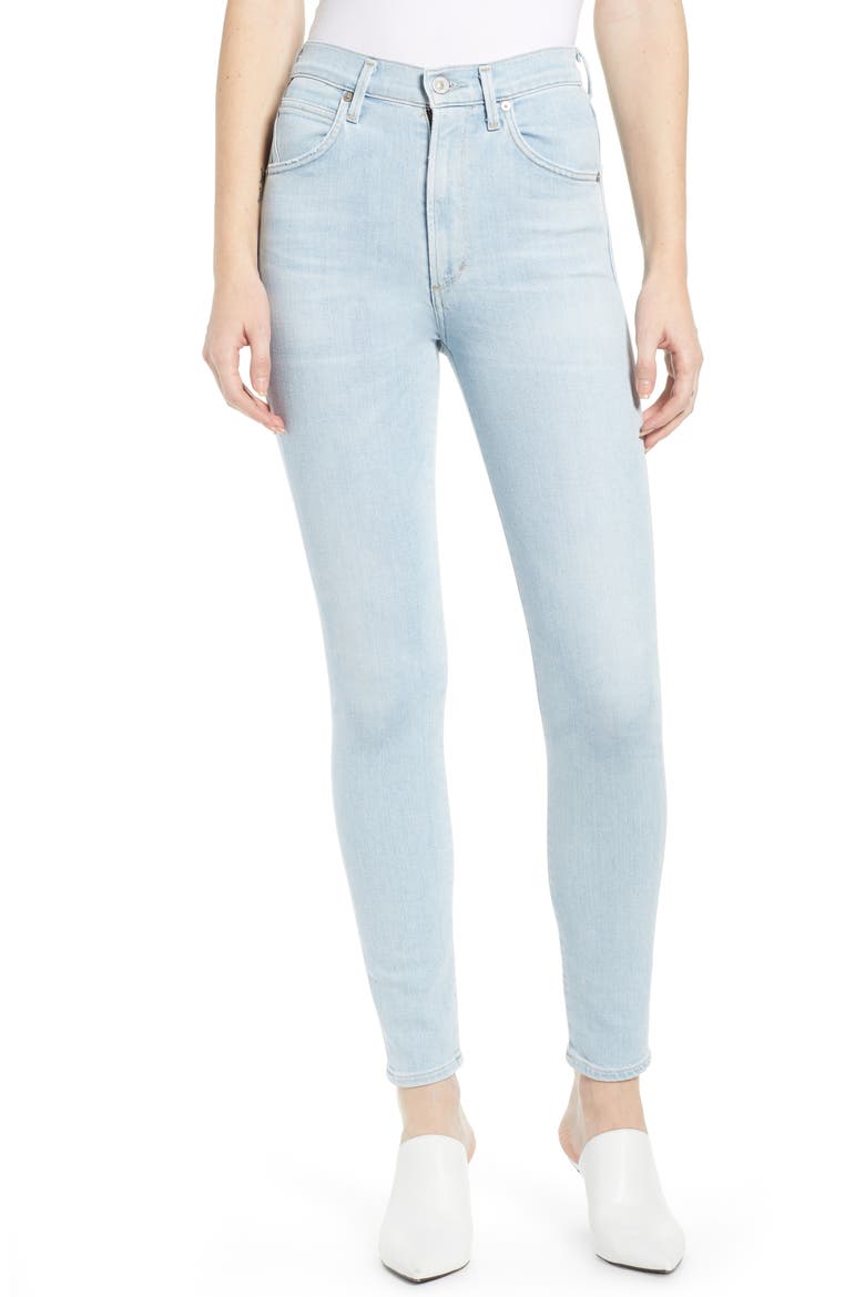 Chrissy High Waist Ankle Skinny Jeans, Main, color, ORACLE