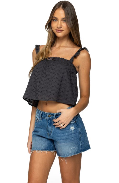 EDIKTED EDIKTED TAMI EMBROIDERED EYELET COTTON CAMISOLE 